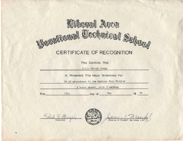 Certificate